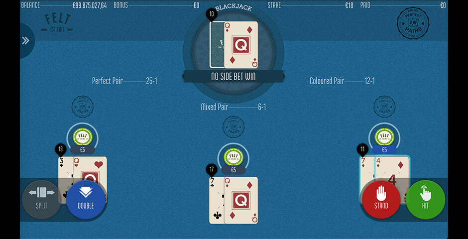 how to play perfect pairs blackjack