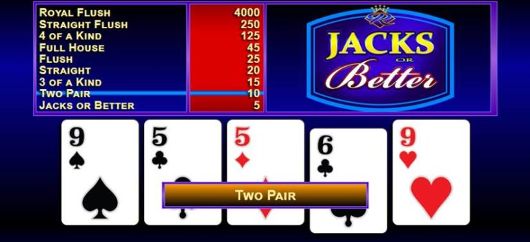 video poker percentages by casino
